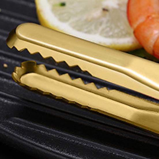 Lebensmittelzange Rutschfest Multifunktional Antihaft Edelstahl Salatzange für Küche