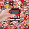 100 New Styles of Firefighter Graffiti Stickers Skateboard Suitcase Decoration Stickers Waterproof Creative Children's Cartoon Stickers
