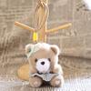Cute Dress Up Bear Stuffed Bear Pendant Plush Keychain Small for Bag Backpack