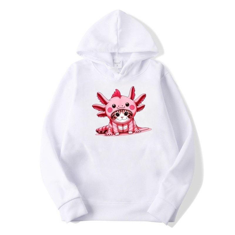 Salamander Niedlicher Lässiger Hoodie Cartoon-Muster Bedruckt Winter Modisch Bequem Kinder-Hoodie
