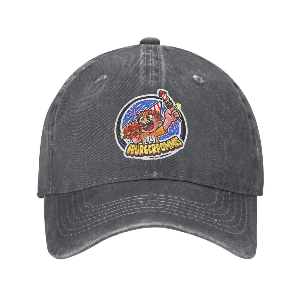 Burgerpommes IICrimax Cartoon Sun Baseball Cap UnisexTeens Hats Summer Yk Retro Running Hippie Breathable Baseball Caps