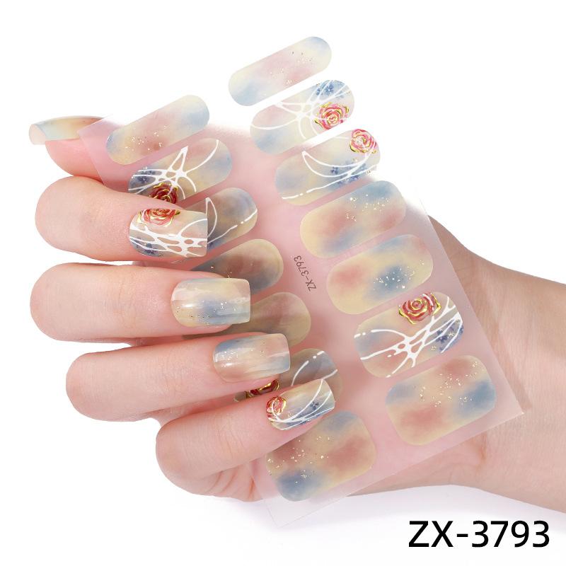 Nail Stickers 3D Diamond Manicure Stickers Imitation Diamond Whitening Christmas Nail Polish Film Manicure Stickers