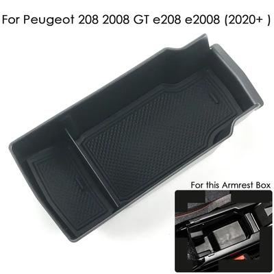 Akcesoria Samochodowe Pudełko Schowek Podłokietnik Organizer Pojemnik Dla Peugeot 208 e208 308 408 2008 GT e2008 3008 4008 5008 DS7