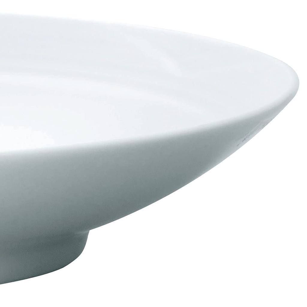 Noritake Deep Plate, 23.5cm, Arctic White, Microwave and Dishwasher Safe, White Fine Porcelain (White), 91596/4000