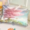 Ins-Style Ink Landscape Dormitory Pillow,Bedside Bedroom Pillow Gift,Nap Creative Living Room Sofa Cushion