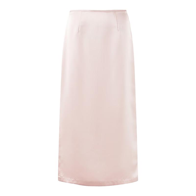 Qiushui Yiren Slit Hem Straight Midi Skirt S