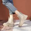 Chelsea Boots Suede Leather Ankle Boots Women Autumn Slip-On Platform Boots Fashion Booties Femme