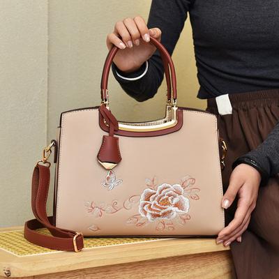 Women Bag Messenger Bag Female New Chinese Embroidery Mother Bag New Middle-aged One-shoulder Female Bag Handbag