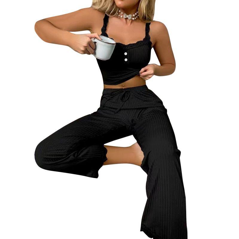 Women Vest and Pants Pajama Set Loungewear
