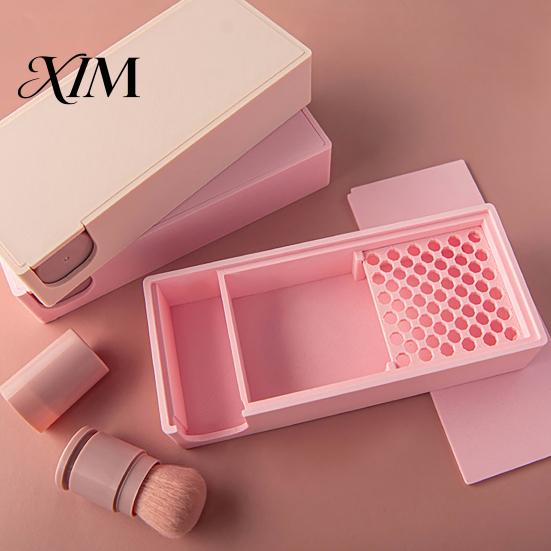 Removable Sieve for Powder Clay Tools Kit, Storage Box with Brush Container, Desktop Art Supply Organizer Craft Organizer, Air Dry Accessory