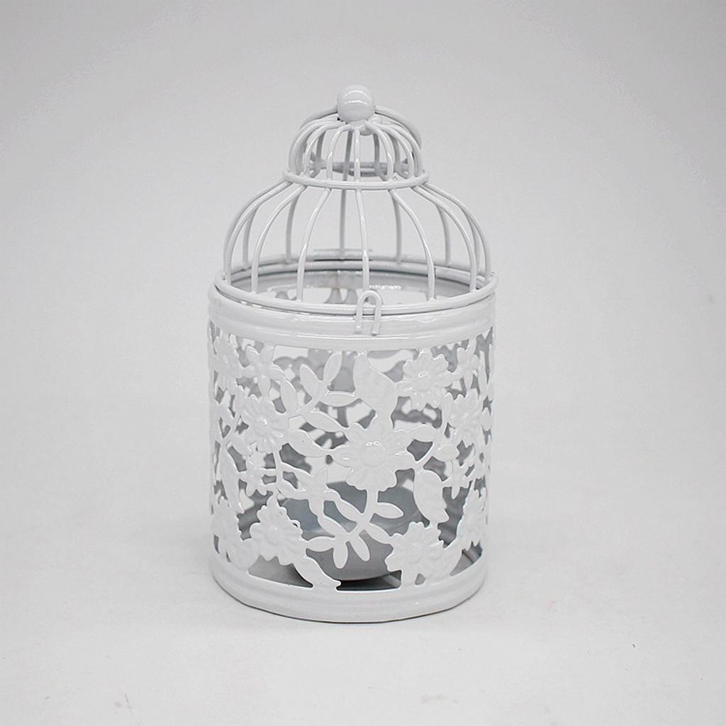 

Hanging Bird Cage Candles Holder Retro Iron Candlestick Home Party Decor