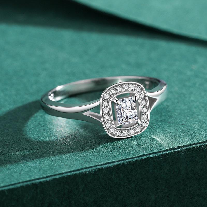 Tancise Classic 925 Sterling Silver Zirkónový prsteň Dámske šperky Svadobný darček na párty