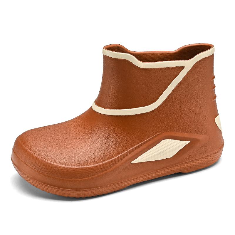 

Высококачественная модная непромокаемая обувь для повара, мужские и женские резиновые сапоги, водная обувь для дождливого дня 45 коричневый