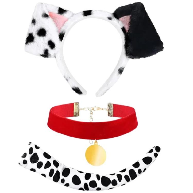 3Pcs Animal Costume Halloween Dog Costume Accessories Including Headband, Tail, Dog Collar