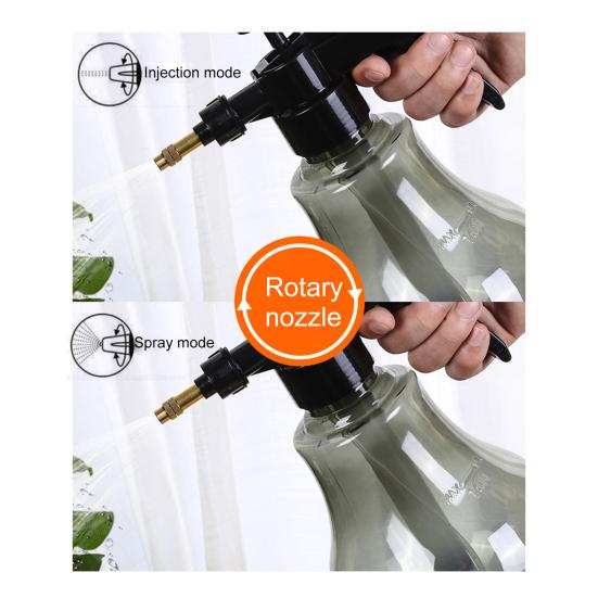 1.5L Watering Spray Bottle Adjustable Nozzle Transparent Plastic Hand Pressure Pump Sprayer Garden Supplies