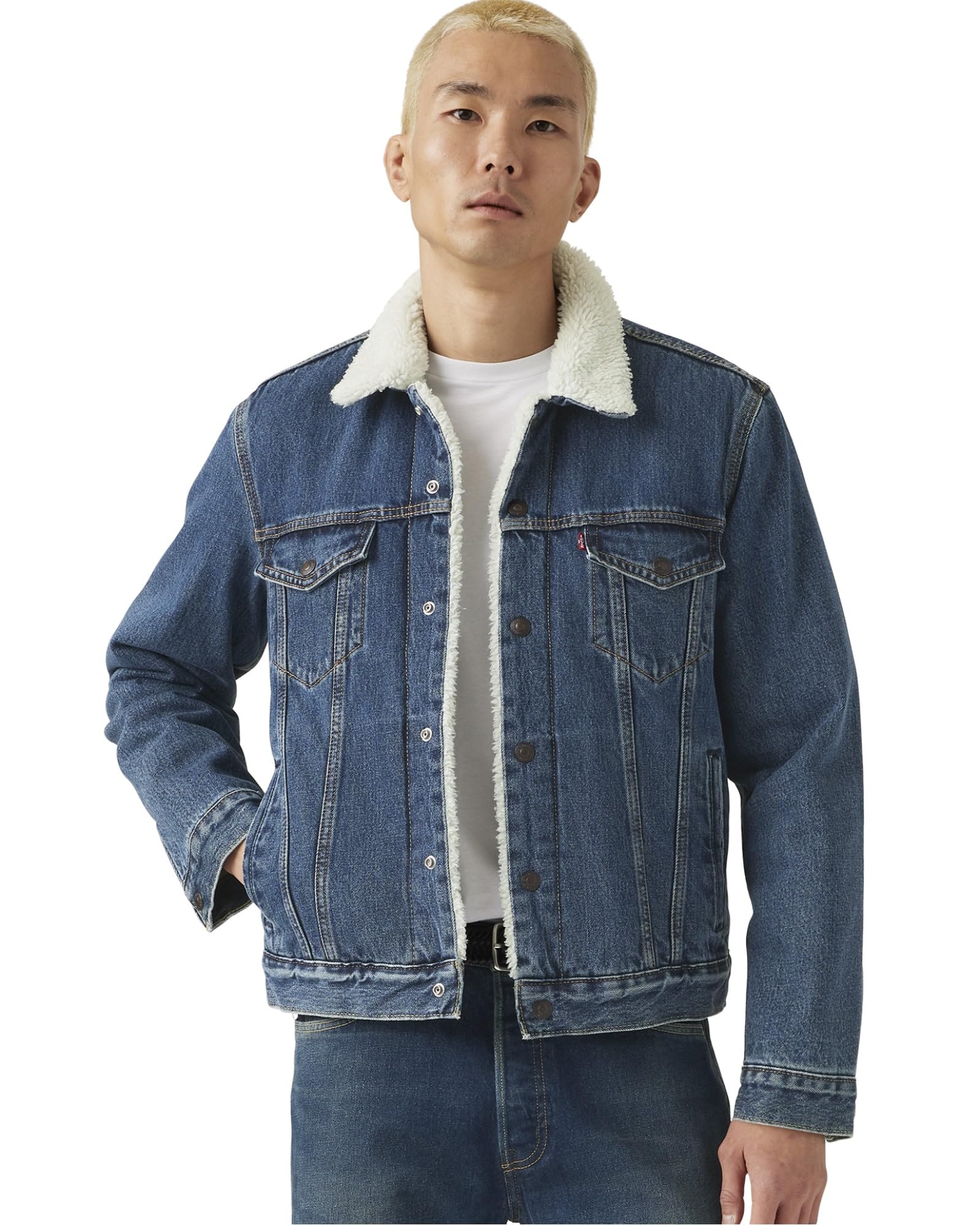

Levi s Denim Jacket TYPE 3 SHERPA TRUCKER sherpa trucker jacket boa men s 16365-0286 US S