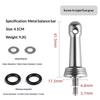 Fishing Wheel Balance Rod Universal Aluminum Fishing Reel Balancers Insertion In/Screw In Stand With Gasket Rubber Rings