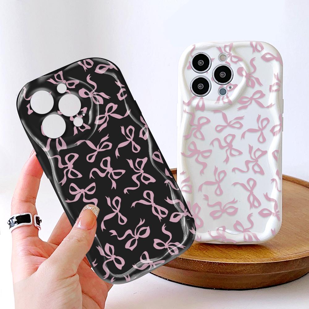 Model de desene animate Carcasă cu textura cremă Marginea ondulată Husă din silicon moale Husă pentru telefon pentru iPhone Samsung Huawei Honor Xiaomi Redmi Infinix Tecno