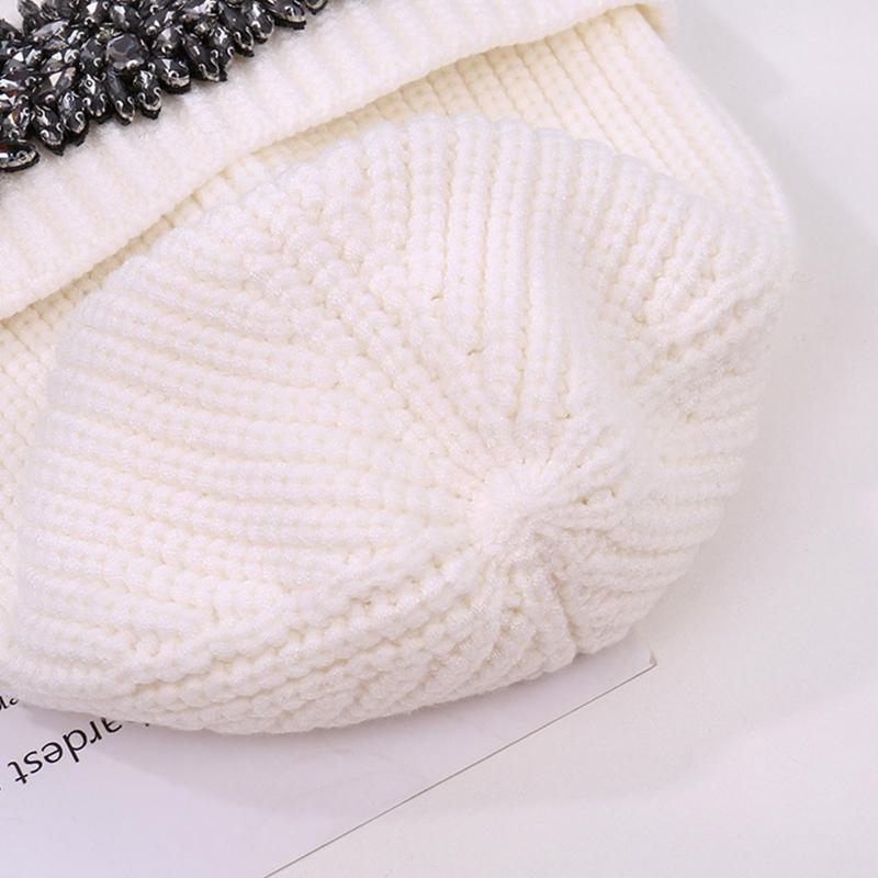 Wild Wool Hat Shiny for Rhinestone Knitted Hat Ear for Protection Warm Autumn Winter for Boy Girl Xmas Halloween New Yea