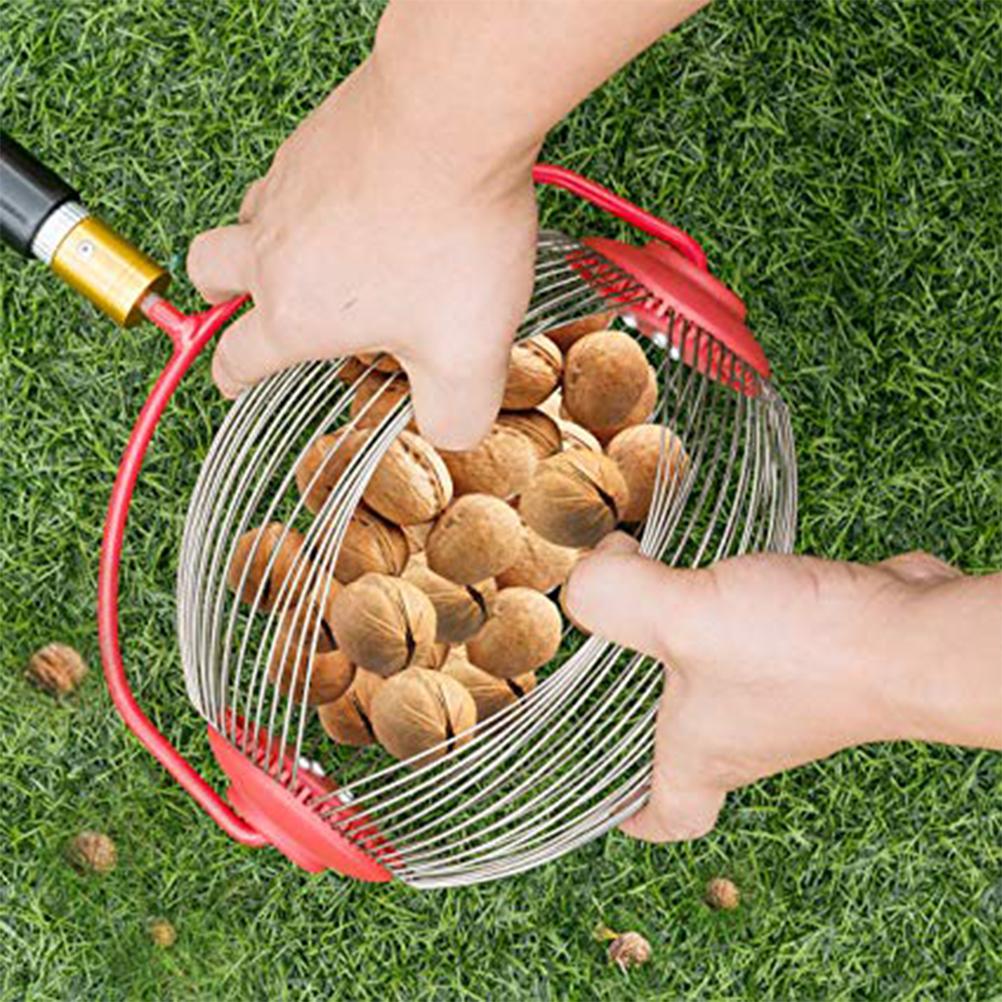 Nut Gatherer Adjustable Lightweight Rolling Nut Picker Collector for Lawn Garden