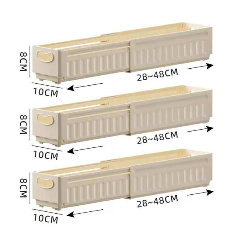 1/2/3 Stück Ausziehbarer Schubladen-Organizer Verstellbare Schrank-Aufbewahrungsbox Stapelbare Küchen-Organizer Sortier-Aufbewahrungsbox Für Zuhause