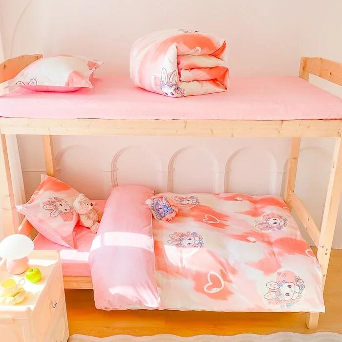 Plant Cashmere Student Dormitory Three-piece Bed Kit Single Double Household Bed Sheet Quilt Cover Popular