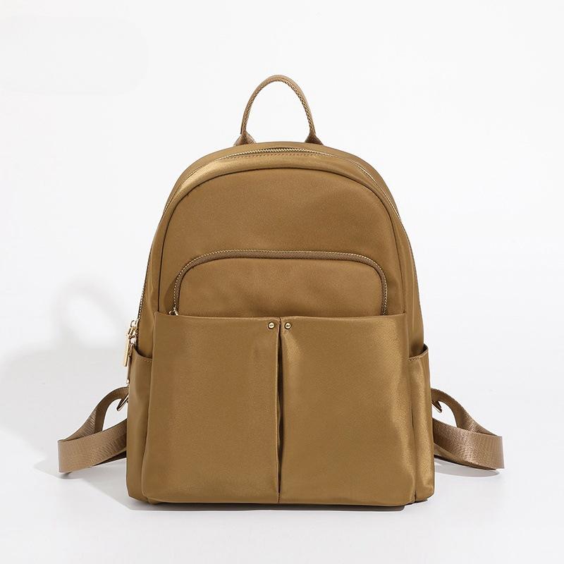 

Женский модный и повседневный рюкзак для путешествий, легкий, из ткани Оксфорд, простой и модный для работы и поездок на работу коричневый