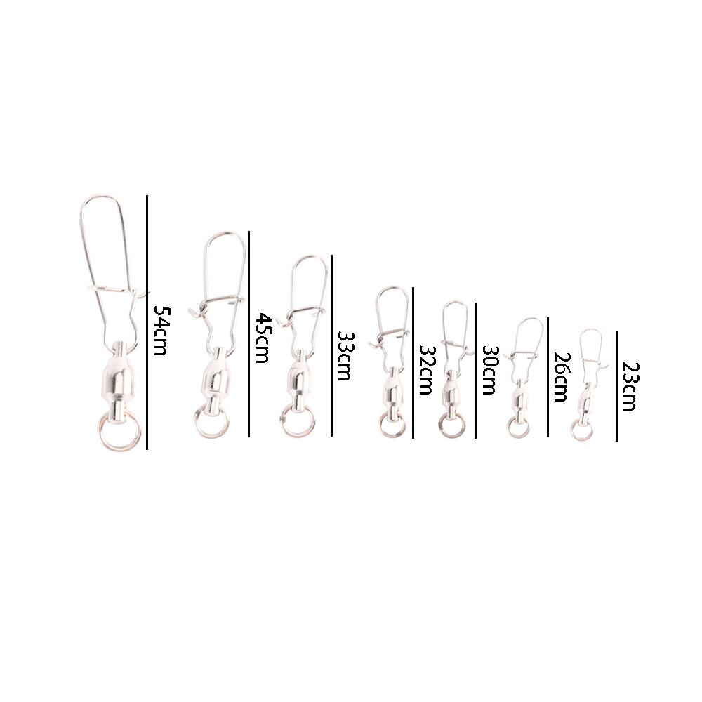 Lure Hook Fishing Accessories Ball Bearing Fishing Line Connector Interlock Snap Fishing Swivels