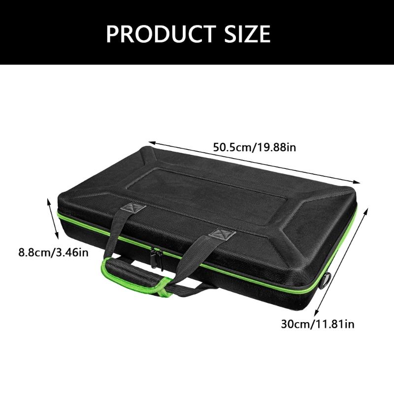 Portable DJ Equipment Storage Bag Multifunctional Compartments Shockproof Carrying Case Suitable for Controllers 