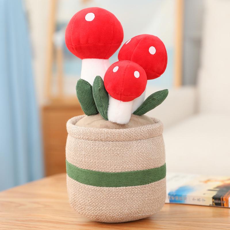 Creative Plush Tulip Succulent Ornaments – Fun Simulated Potted Decor for Home, Study, or Living Room