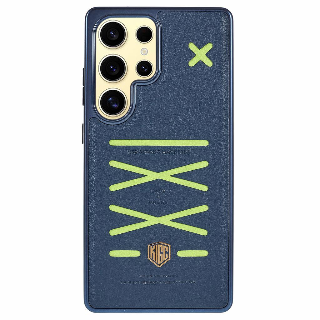 KIGC For Samsung Galaxy S25 Ultra Case Compatible with MagSafe Hybrid Phone Back Cover Cross Line Design
