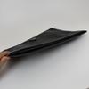 [Gebraucht] Clutch Schwarzes Leder Logo Kreuzschraffur Handtasche Silberne Beschläge - Sehr Gut #1MR3RUN
