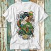 Geisha Tokyo Japan Japanese Art Dragon Flowers T Shirt Top Design Unisex Ladies Mens Tee Retro Fashion Vintage Shirt S723