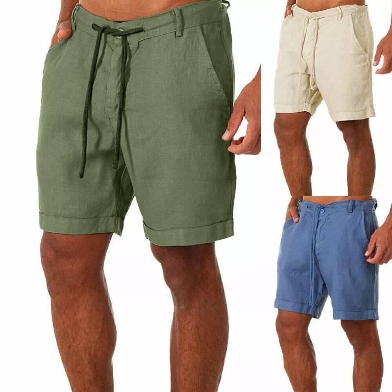 Bequeme Sommer-Herrenshorts mit feuchtigkeitsableitendem Stoff für Yoga und Fitness