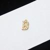 Copper-Plated Gold Micro-Inlaid Diamond English Letter Pendant: 26 Charm Options for Necklaces or Earrings