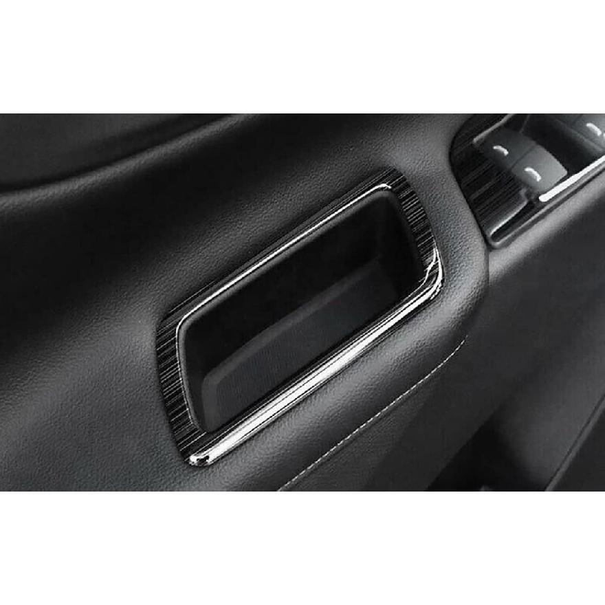 TEGENT Car Door Storage Box Cover Trim For Chevrolet Equinox 2018-2023 (Black Titanium) Stainless Steel 4PCS