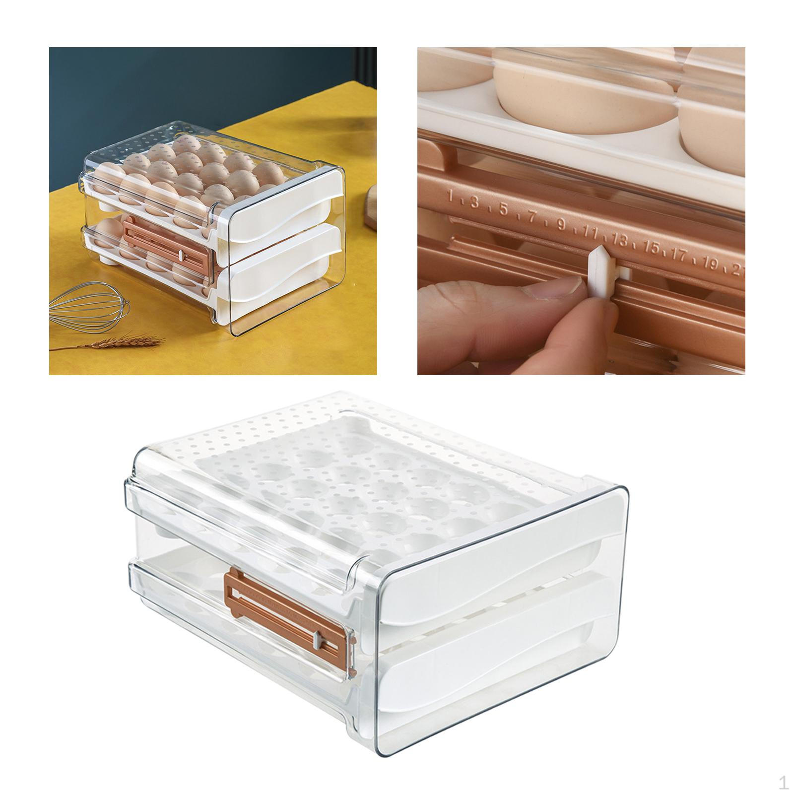 Clear Egg Storage Solution for Kitchen Refrigerator hold 40 eggs