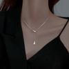 New Double Triangle Tassel Necklace with High-end Fashion, Niche and Cool Temperament, Collarbone Chain Factory Direct Sales