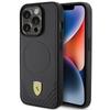 Etui Do iPhone 15 Pro Ferrari MagSafe Carbon Metal Logo Czarne
