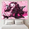 Demon Slayer Nezuko2 Tapestry for Bedroom Aesthetic Classroom Tapestries Wall Hanging for Living Room Dorm Office,Ideal Creative Gift