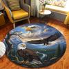 Eagle Bear Round Area Rug,Carpet Rug for Living Room Bedroom Sofa Playroom Decor,Non-slip Floor Mat