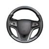 For Chevrolet Malibu 2011-2014 Hand-stitched Cover Carbon Fiber Leather  Leather Car Steering Wheel Cover
