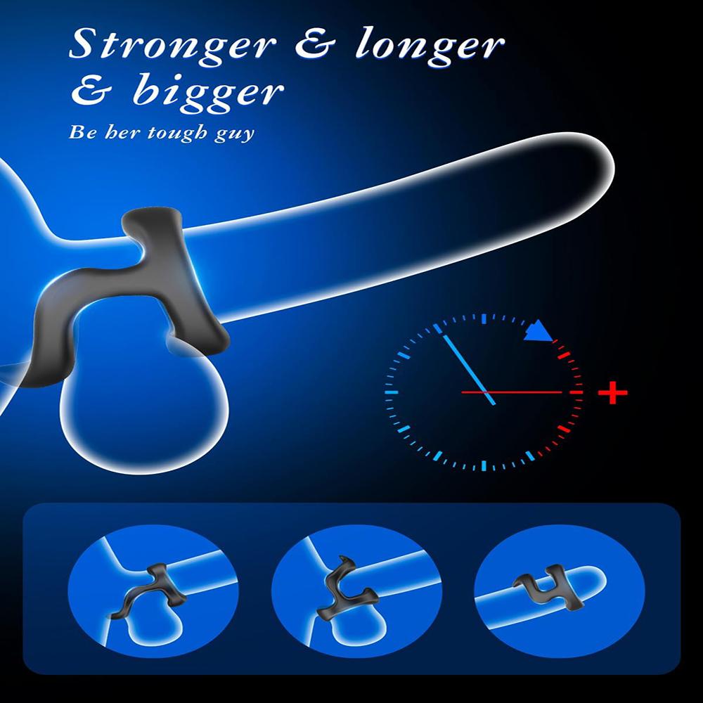 Silicone Penis Ring Cock Ring Delay Ejaculation Scrotal Binding Ball Stretcher Erection Enhancing Lock Cockring Sex Toy for Men