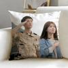 TV Series Descendants of the Sun Cushion Cover Soft  EasyWash Pillow Case  Versatile for Couch Bed Travel and Office