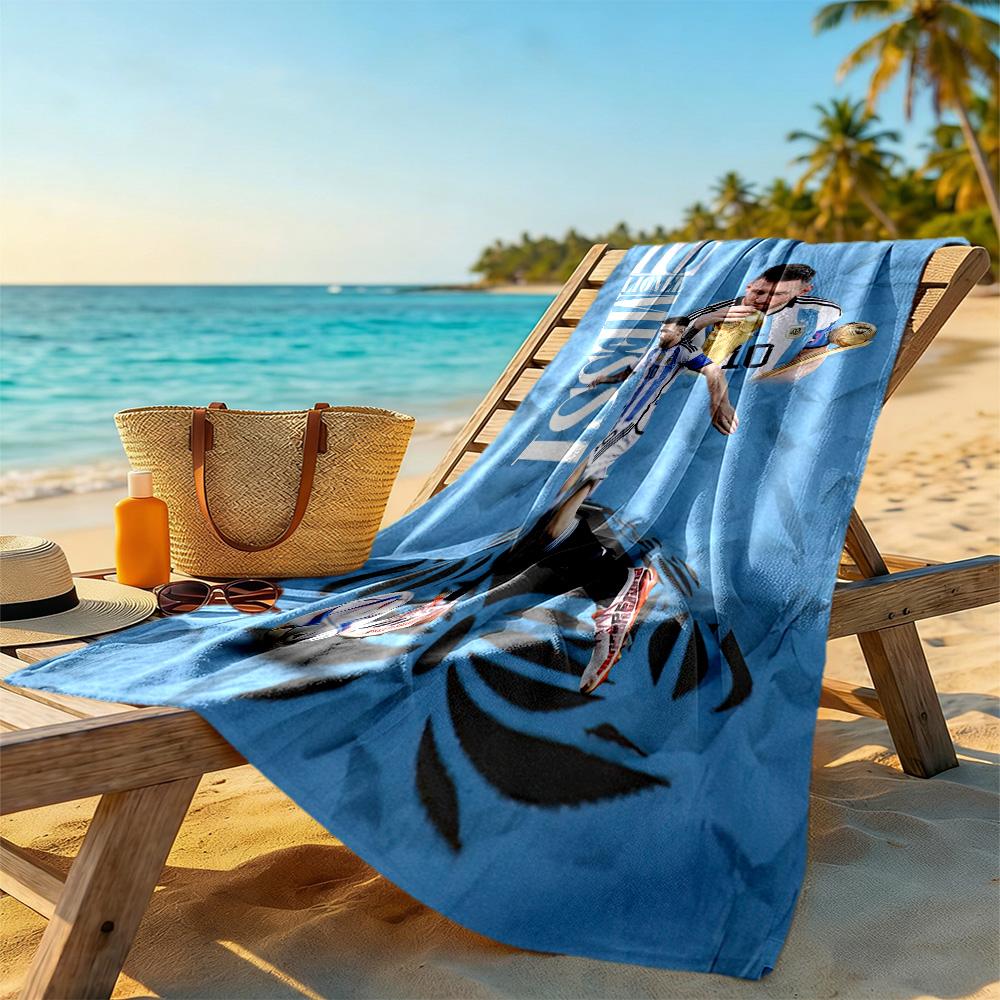 Messi no. 10 Teli da Spiaggia Super Morbidi e Assorbenti Comodi Leggeri Perfetti per Viaggiare Yoga Campeggio e Nuoto