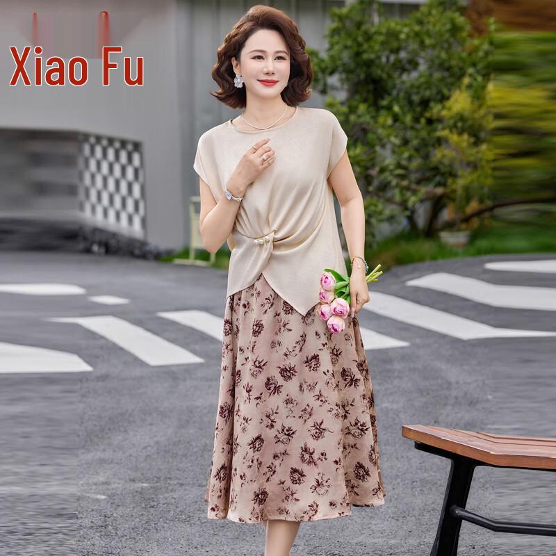 Women s Floral Two-Piece Summer Dress Set 3XL