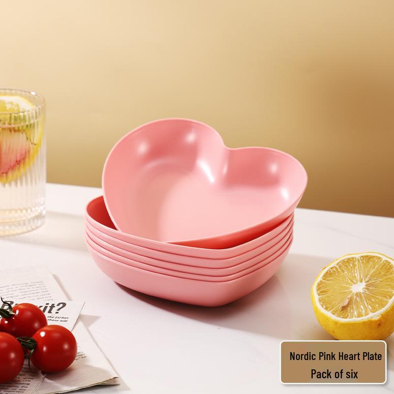 Heart-shaped Snack and Fruit Dish for Dining or Coffee Table