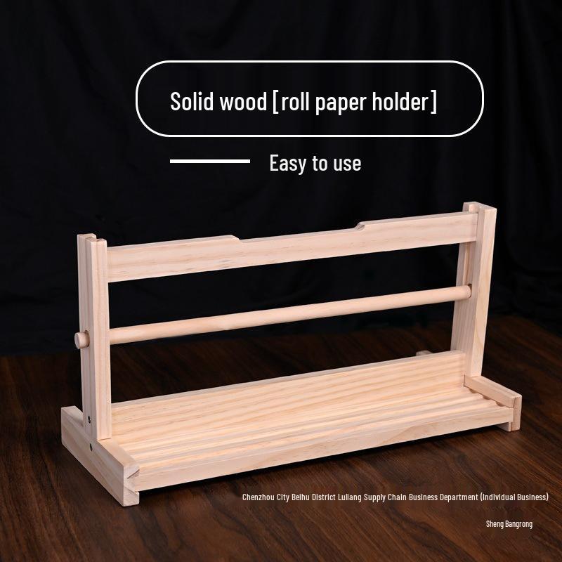 

Solid Wood Calligraphy and Painting Xuan Paper Scroll Rack Shelf Reinforced Pine Xuan Paper Rack 42cm
