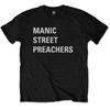 Men's Manic Street Preachers Block Logo (Back Print) Slim Fit T-shirt Small