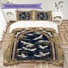 crowned Crane Pattern Bedding uilt Set uilt Cover Pillowcase Home Decoration Birthday Gift (1 * duvet cover + 2 * pillowcase  without core)98